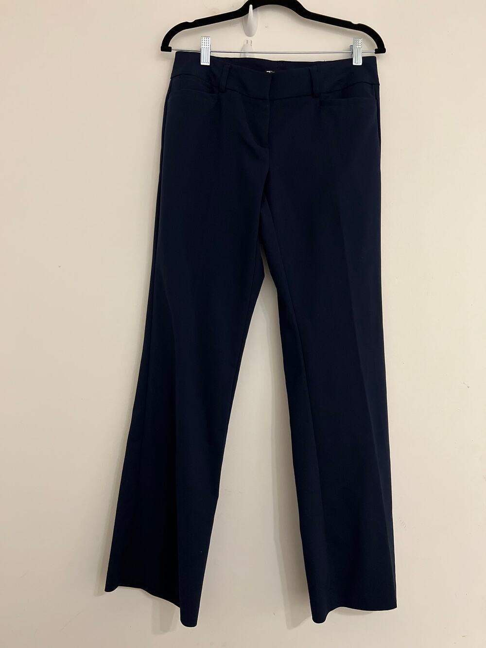 7th Avenue NY&C Navy Blue Bootcut Flare Dress Pants Trousers Work Pants Size 4